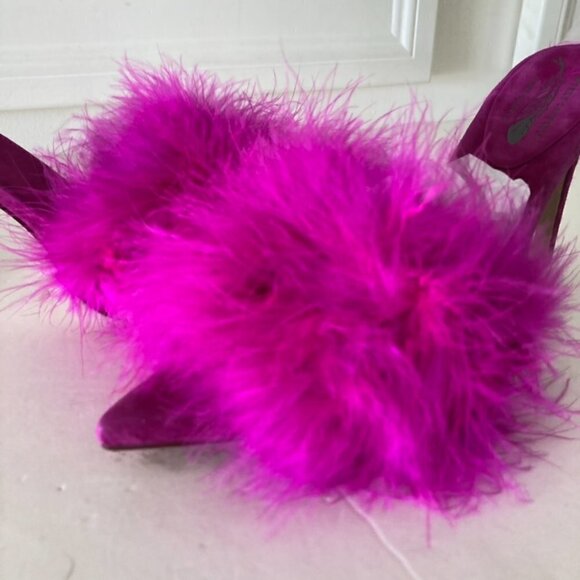 NWOT Jeffery Campbell Free People Lily Pointed Toe Feather Heels Pink Sz 6 - Picture 2 of 8